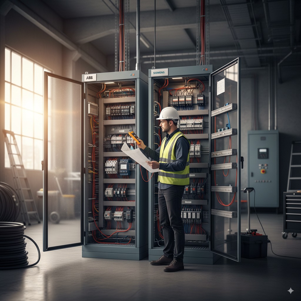 Obra eléctrica en edificio corporativo